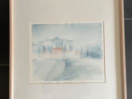 Aquarell "Toscana" 1988, Otto Dürmüller