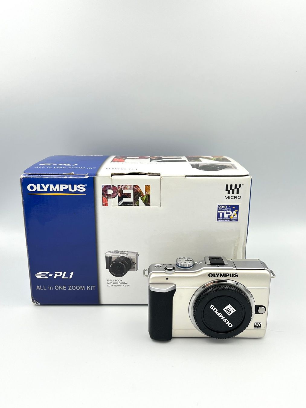 OLYMPUS PEN E-PL1 All in one zoom kit mit Blitz FL-14 (Neu und
