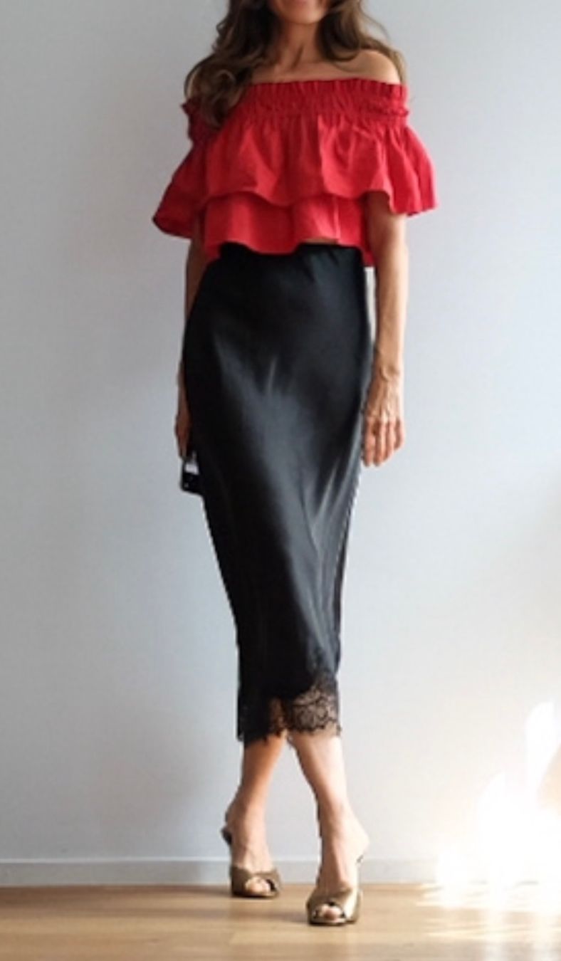 Mango Top: MANGO Schulterfreies TOP mit Volant - neu - – Nuovo (secondo la descrizione) da Jona venduto da vanessasupermarket20