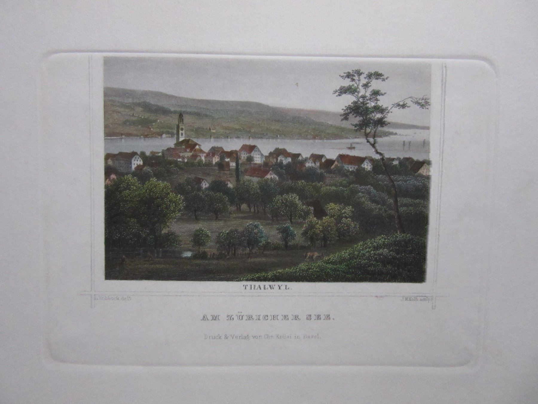 Incisioni: THALWIL STAHLSTICH KOLORIERT – Usato da Gersau venduto da grafik-kunst 1