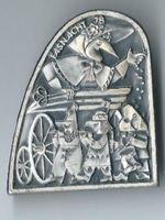 Fasnachtsplakette Basel, "Blaggedde" 1978 (Silber)