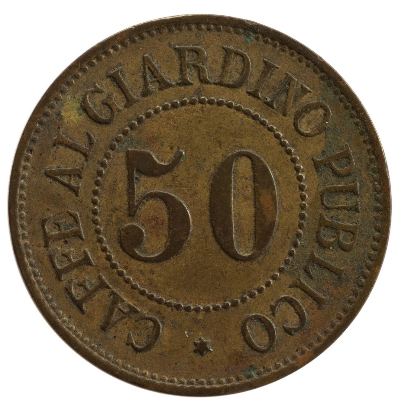 Medaglie: Jeton Caffe Al Giardino Publico 50 – Usato da Rotkreuz venduto da Swiss-Coins 1