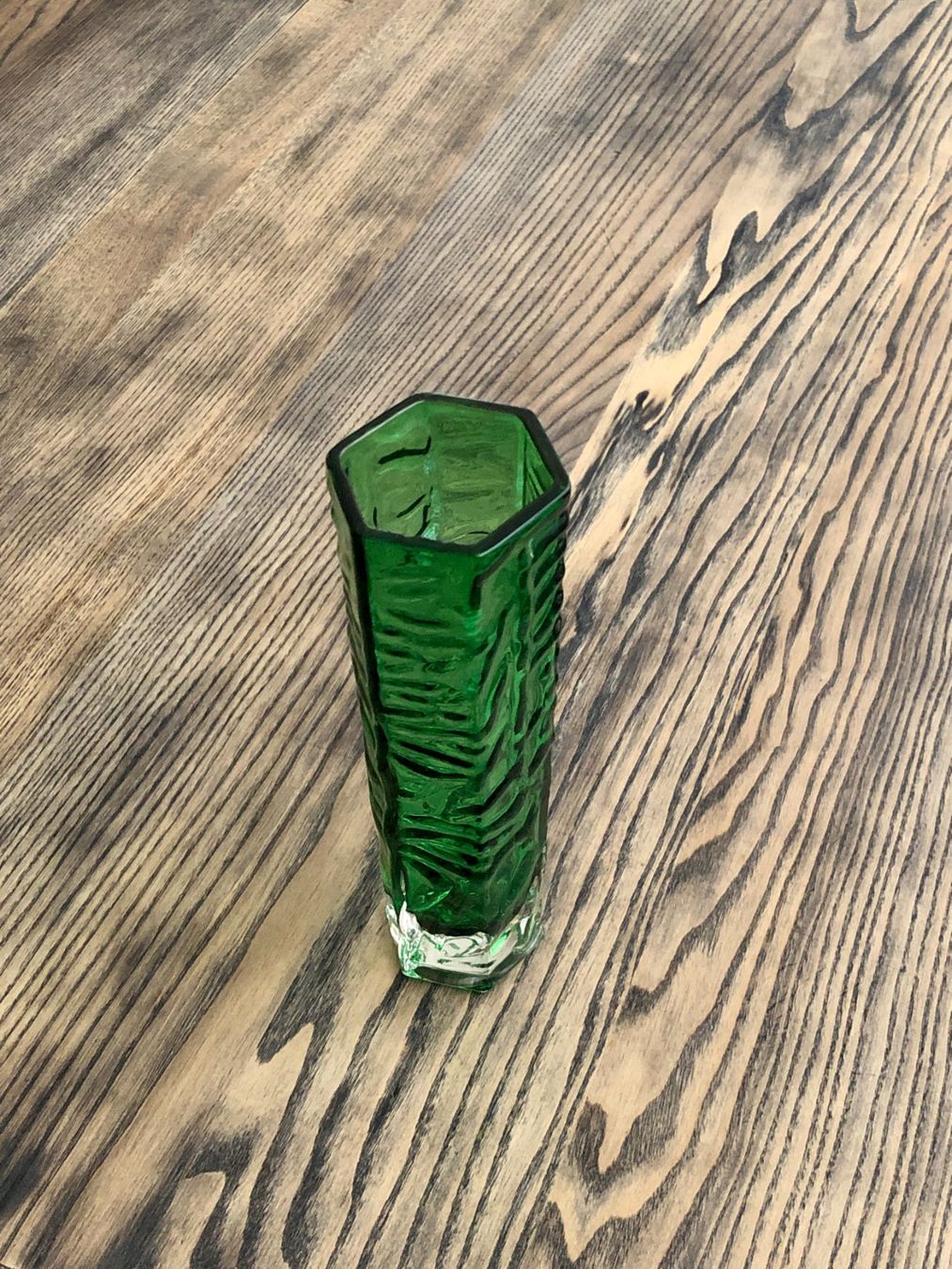Vasen & Gefässe: Vintage Vase Blumenvase grün hexagonal – Gebraucht aus Berg am Irchel von  1
