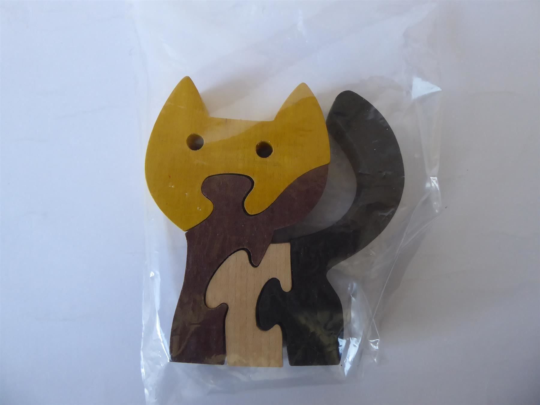 Puzzle: Holzpuzzle Katze, 4-teilig, fast neuwertig – Nuovo (secondo la descrizione) da Turbenthal venduto da TopToys 1