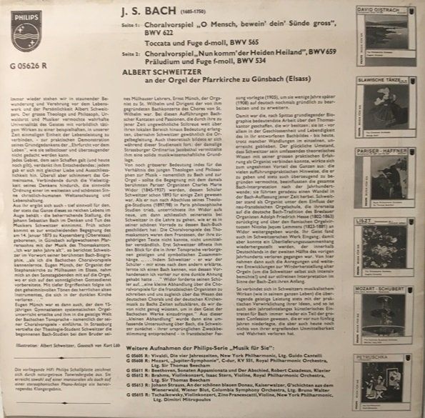 Dischi in vinile: Bach - Choralvorspiele (10'' LP, Albert Schweitzer) – Usato da Grüningen venduto da azulrojo 1