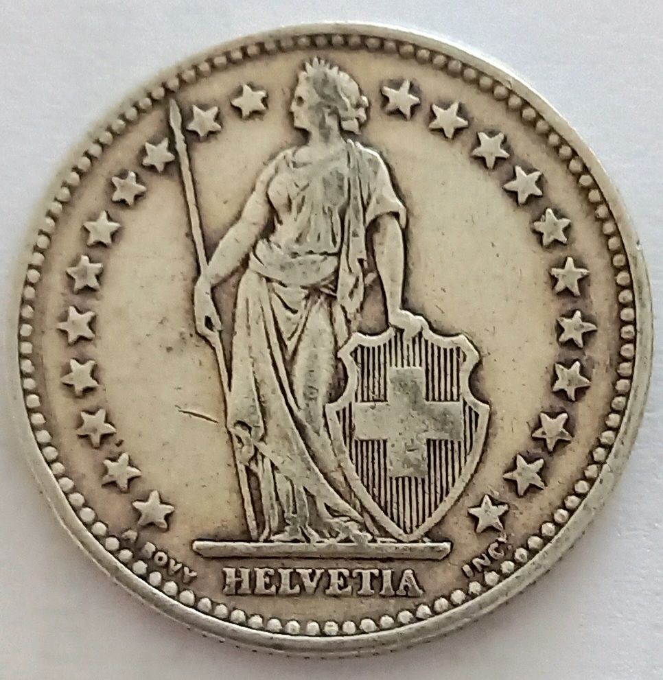 Tutti le monete: 2 fr 1914 Svizzera  – Usato da Minusio venduto da epp_cty9 1