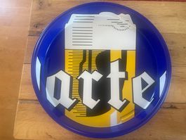 Vintage Serviertablett, Servierplateau Warteck Bier Basel