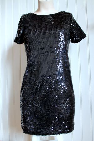 Even&Odd * schwarzes KLEID / Paillettenkleid  36/38  S/M