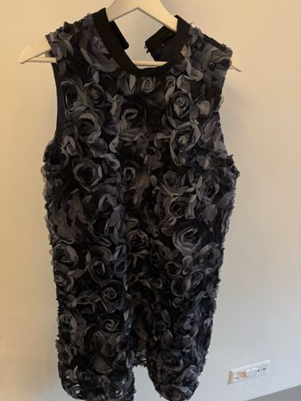 Cocktailkleid Gr. 40/L in blau-schwarz