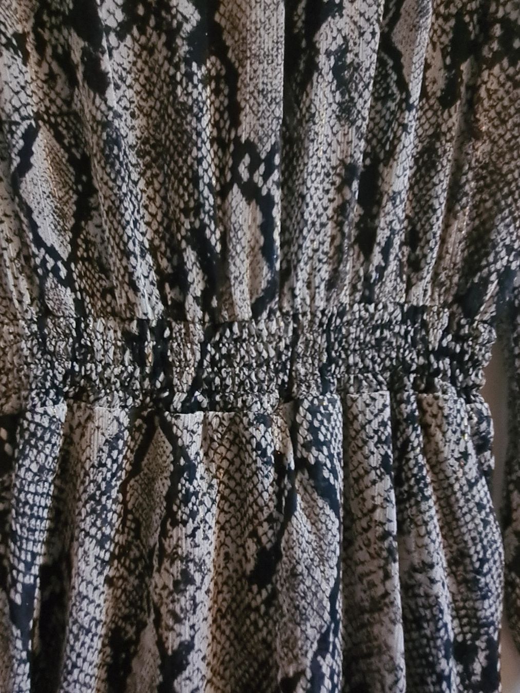 Morgan Vestiti: Robe Morgan motif serpent noir/gris T34 – Usato da Genève venduto da Tresor305 3