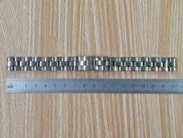 Uhrenband Stahl massiv, 14 mm, neu, OVP, Faltschliesse