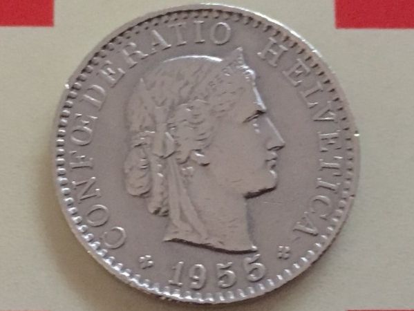 Tutti le monete: 20 Rappen 1955 ss+ – Usato da Elsau venduto da herbybay