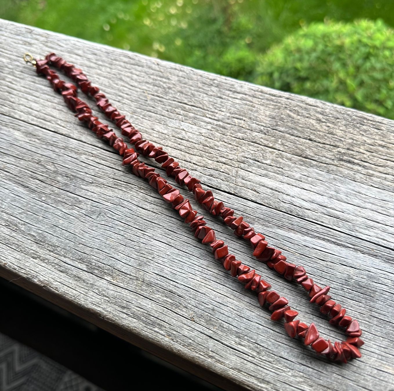Catenine: Splitterkette roter Jaspis – Usato da Muri AG venduto da Shoshana5