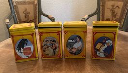 4er-Set MAGGI Vorratsdosen  Vintage Retro