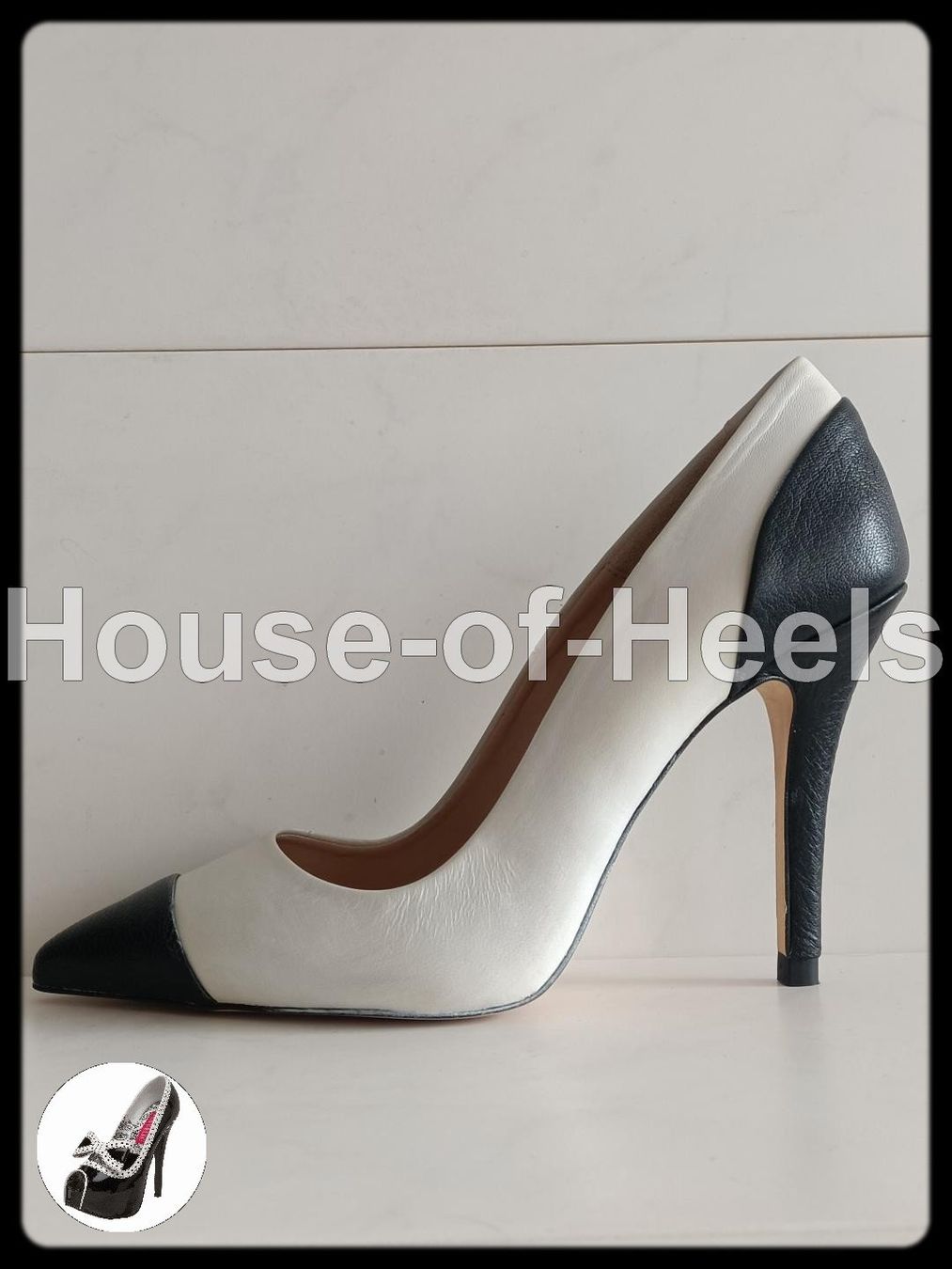 Zara Scarpe da donna: Escarpins Zara basic collection 37 talon 10,5cm bicolore Mar – Usato da crans-montana venduto da House-of-Heels