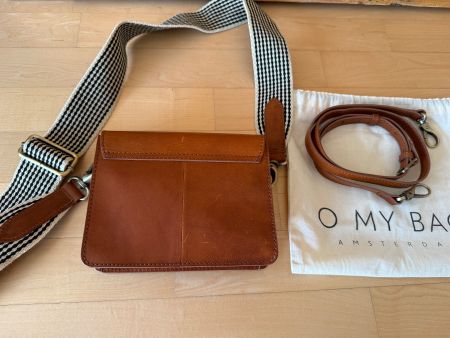 O MY BAG Amsterdam Audrey Mini Cognac Leder Crossbody Tasche