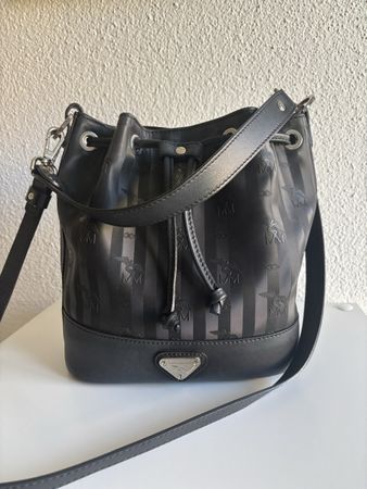 Maison Mollerus Sion Beuteltasche schwarz/silber