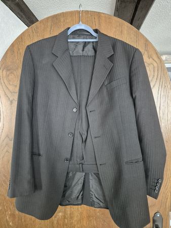 Schwarze Herrenanzug Enrico Fashion, Gr. 48