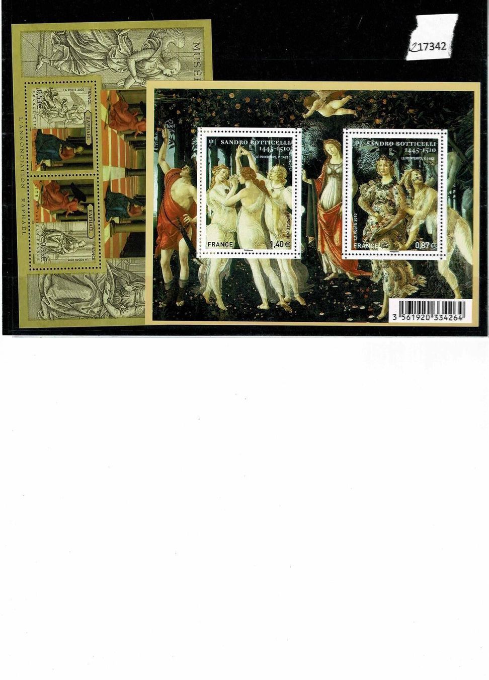 Tutti i francobolli: F 2 BF Botticelli & Raphael ** – Nuovo (secondo la descrizione) da Lausanne venduto da Whorvath