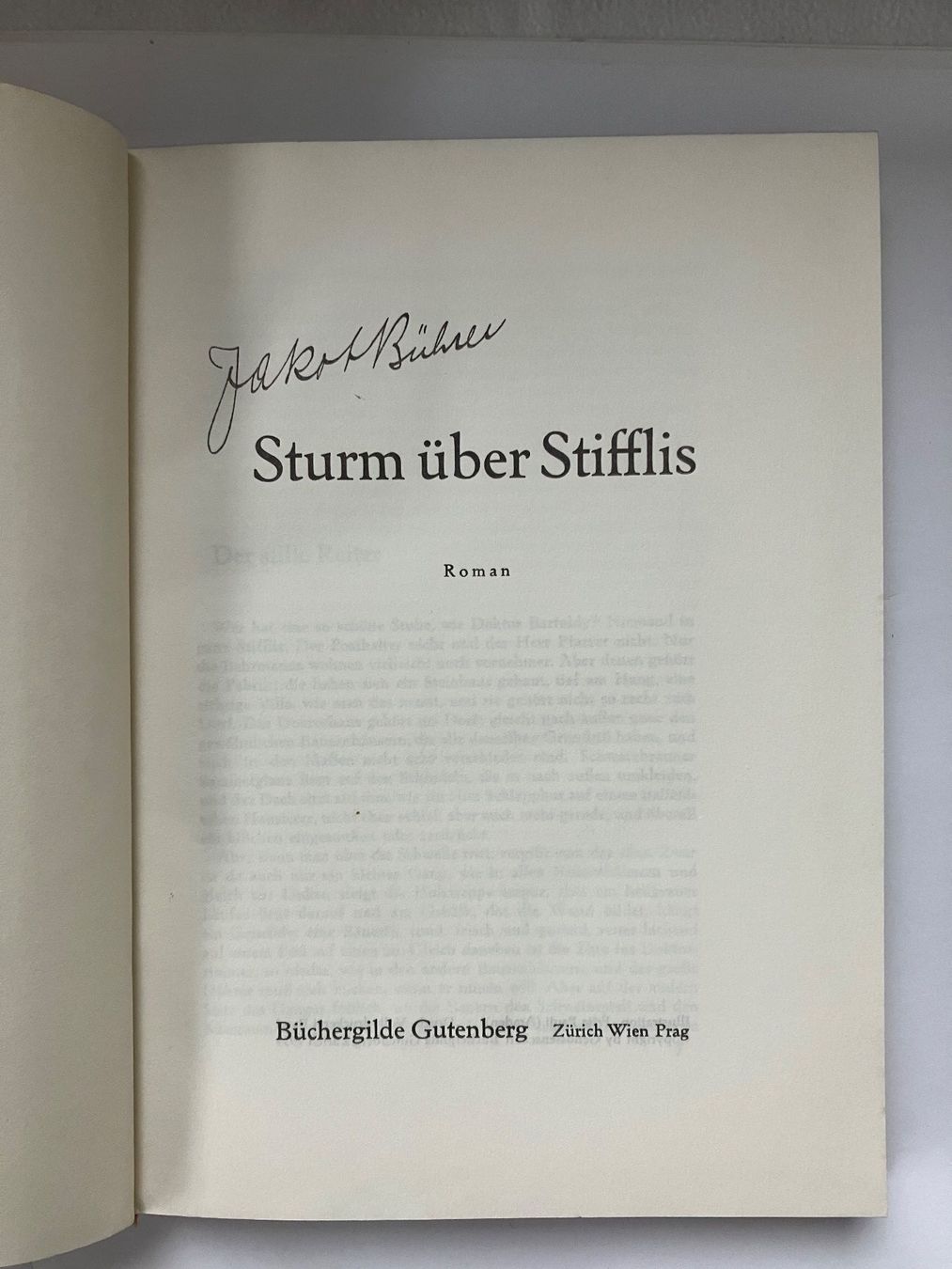 Libri: Jakob Bührer Sturm über Stiflis – Usato da ZUERICH venduto da Carolus1 1