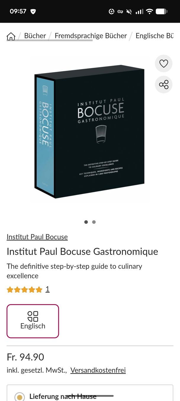 Libri: Paul Bocuse Gastronomique Kochbuch - NEU – Nuovo (secondo la descrizione) da Seengen venduto da sam_x5tk 1