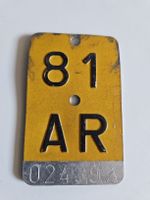 Töfflinummer AR 81 gelb - alt