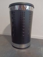 Wäschekorb Wäschesammler 46L schwarz matt / chrom NEU