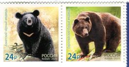 Briefmarken "Braunbär". Russland