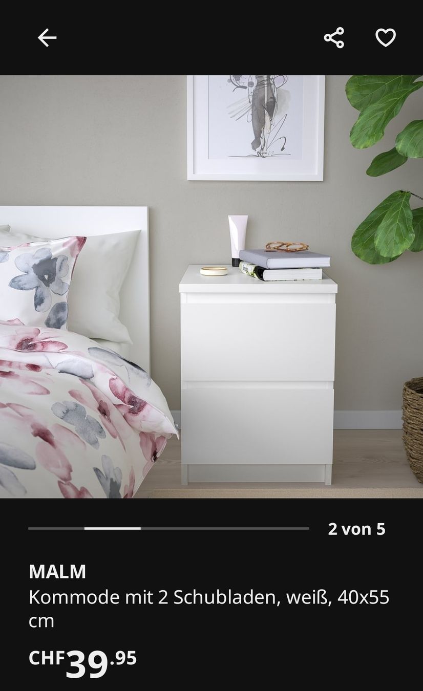 Comodini: Nachttisch 2x - Ikea  – Usato da Affoltern am Albis venduto da avi_ 2