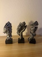3 abstrakte Figuren Skulpturen Set – Deko Statuetten – Guter