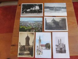 1Lot(7Stck) uralte ZUERICH-POSTKARTEN