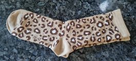 Socken Leomuster braun beige Grösse 39-42  neu