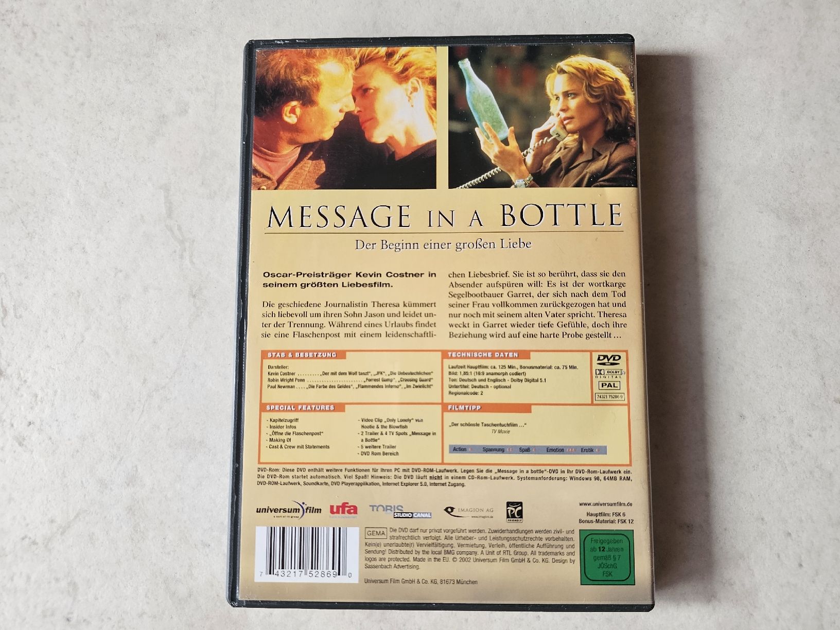 Tutti i DVDs: Message In A Bottle  /  (Kevin Costner) – Usato da Schneisingen venduto da backstore24 1