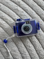 Kamera blau mit Unterwassergehhaeuse guter Zustand