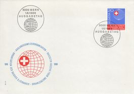 1966 Weltkugel die 5. Schweiz Auslandschweizerorganisation