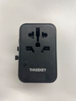 Reiseadapter Threekey Universal schwarz gebraucht