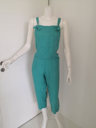 🤩STRADIVARIUS NEUE KOLLEKTION JUMPSUIT 100% LEINEN GRÜN