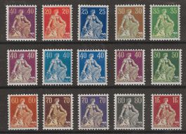1908 -1925 : Helvetia Ausgaben, postfrisch ** KP 886.--
