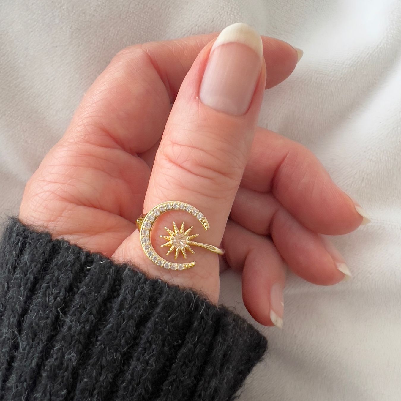 Anelli: Bague Lune et étoile - Mond- und Sternring – Nuovo (secondo la descrizione) da Pully venduto da sunaddict 1