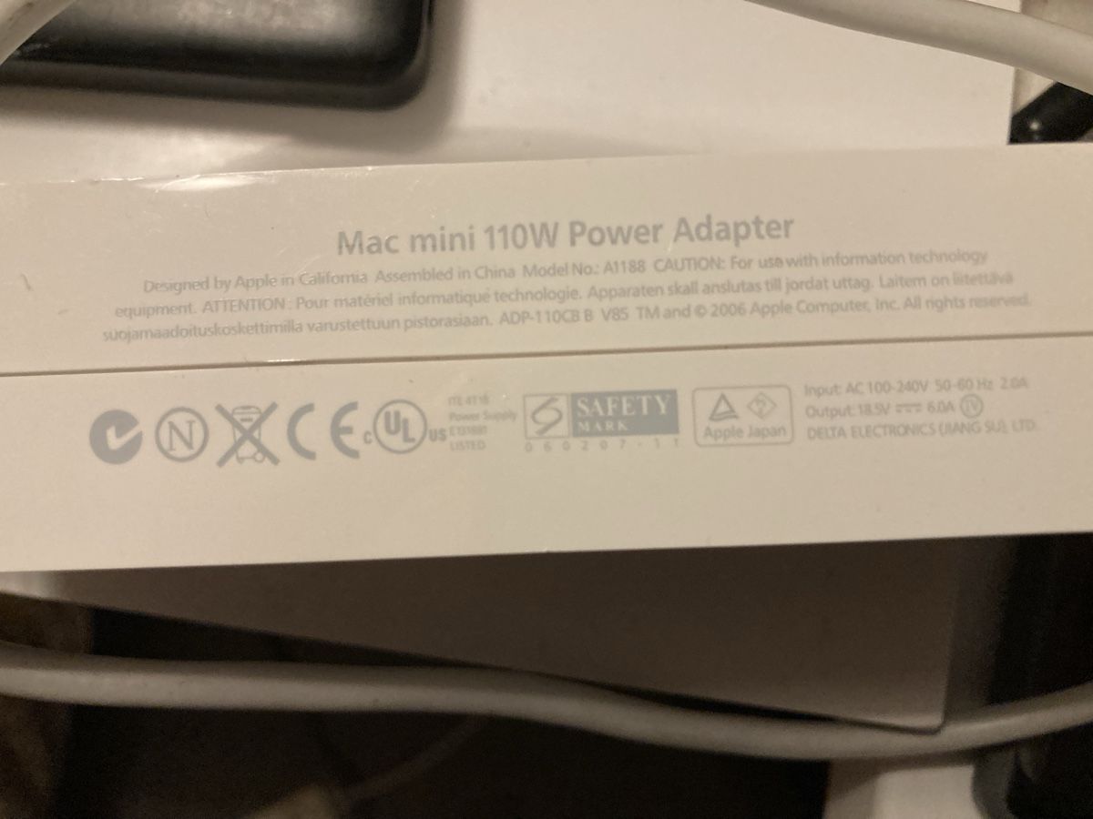 Apple Caricabatterie: Mac Mini 110W Power Adapter – Usato da Flawil venduto da rcnkr 1