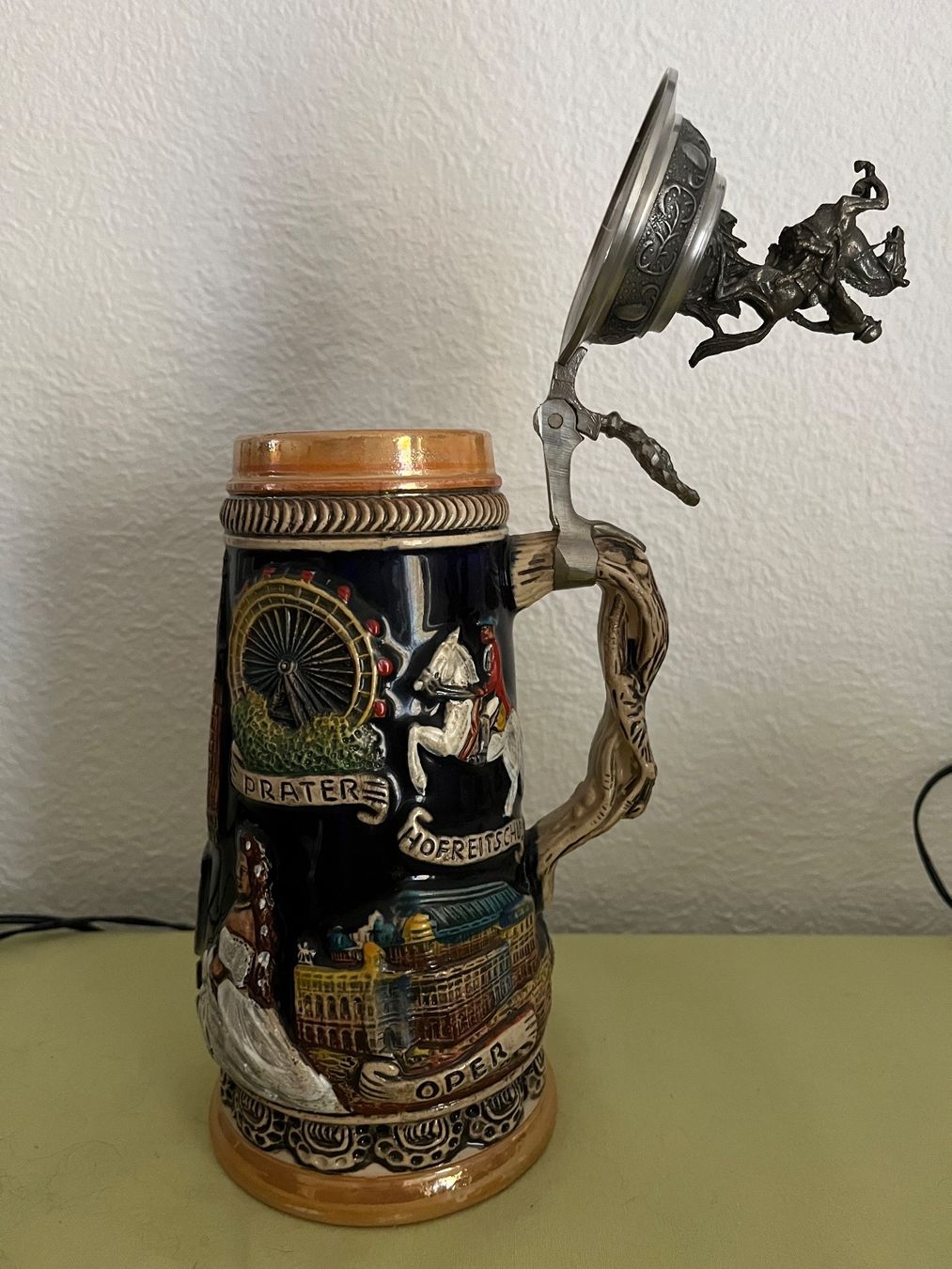 Gläser: Edler Bierkrug mit Zinndeckel – Neu (gemäss Beschreibung) aus Rheineck von CoGer