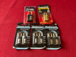 Lot 8 Vorhängeschlösser Master Lock Kombination neue Verpack