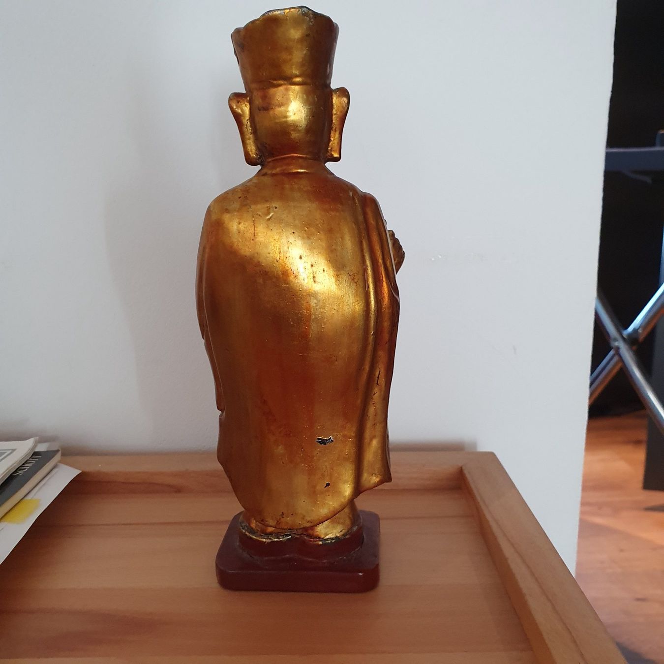 Sculture & Statue: Antiker Buddhistischer Mönch Burma/Java,Holz vergoldet – Usato da Sirnach venduto da Lemon04 2