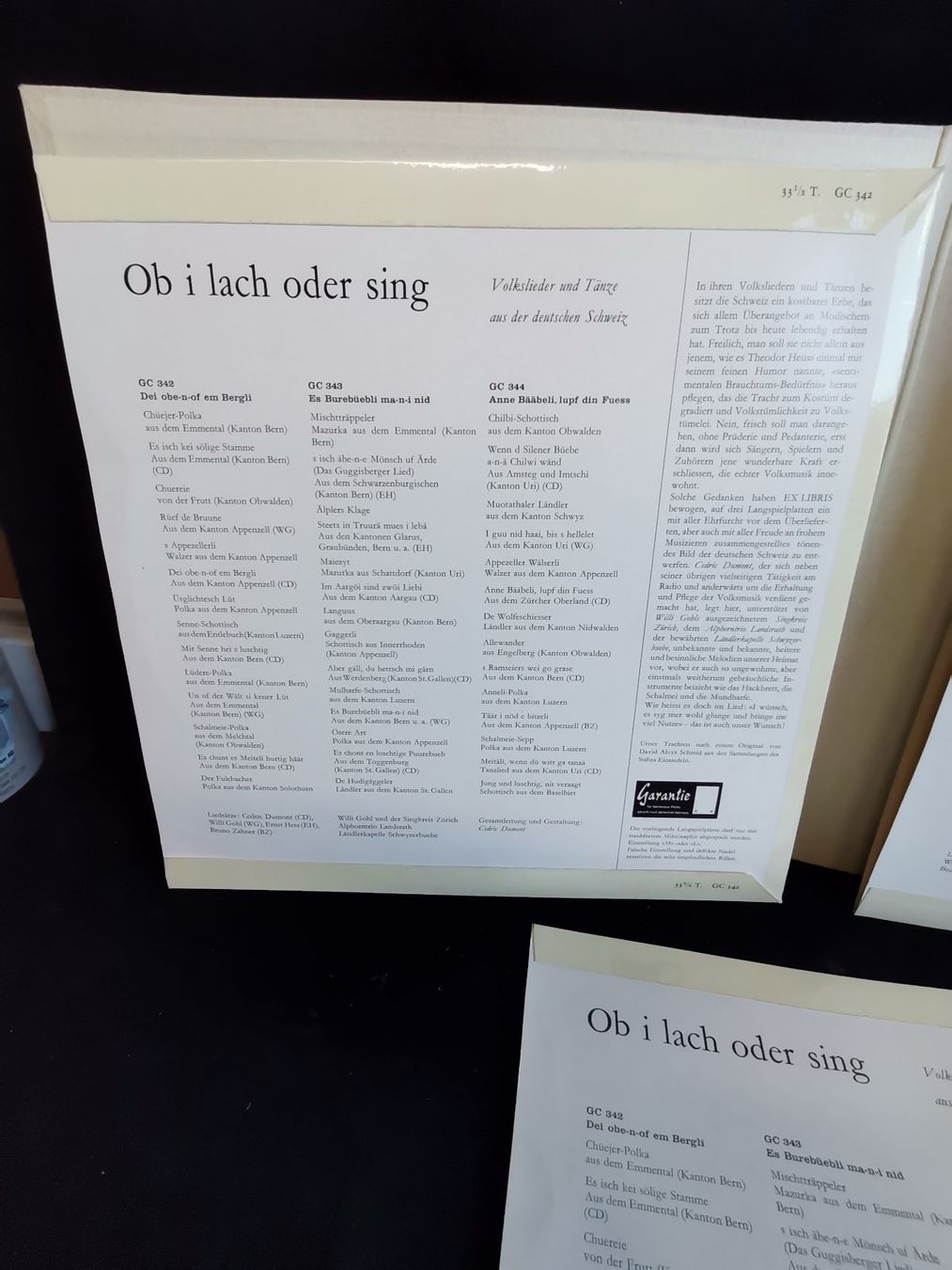 Dischi in vinile: LP Volkslieder und Tänze aus der Schweiz, ob i lach oder sin – Usato da Wiedlisbach venduto da materialkreislauf 3