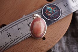 Rhodochrosit  925 Silber  oval 20mm     Anhänger  "TOPSTONE"