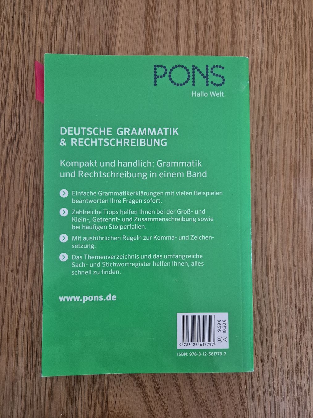 Libri: PONS Deutsche Grammatik & Rechtschreibung – Usato da Goldach venduto da Mona.93 1