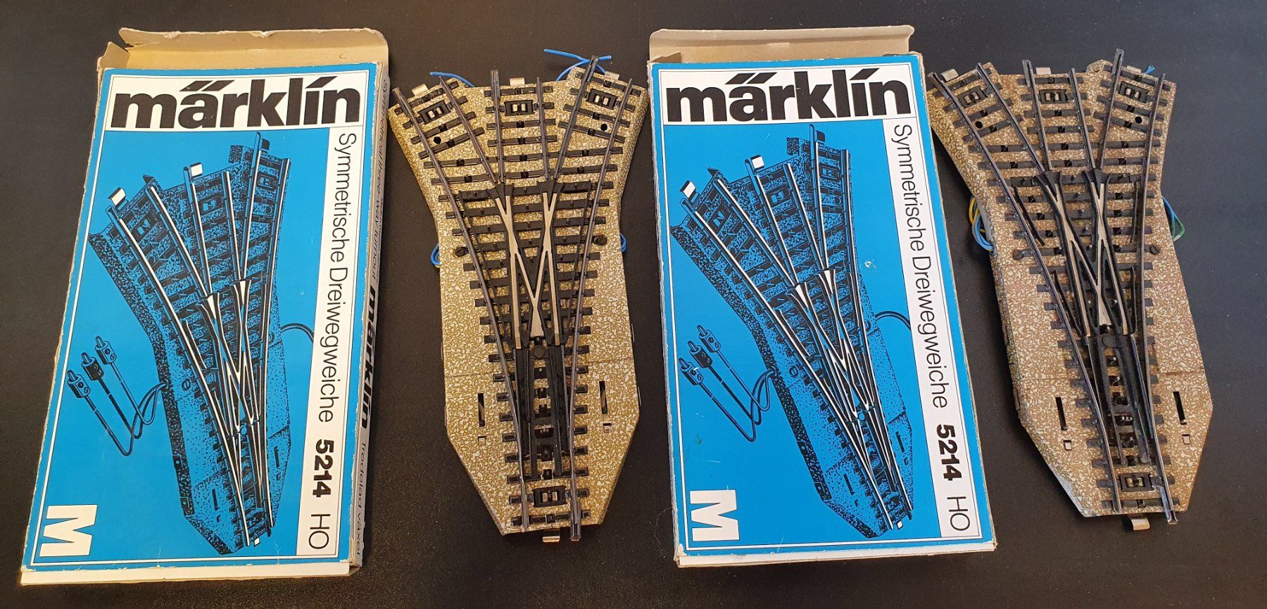 Märklin Trains électriques: MÄRKLIN: 2 X DREIWEGWEICHEN 5214 OVP – D'occasion à Biglen par taunus82