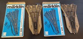 MÄRKLIN: 2 X DREIWEGWEICHEN 5214 OVP
