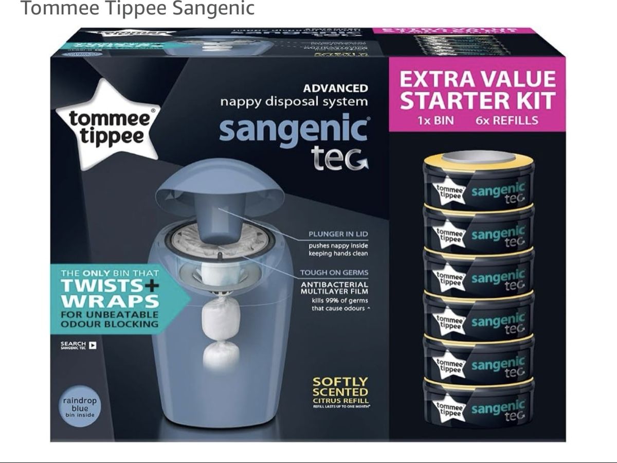 Tommee Tippee Cestini per rifiuti: Tommee Tippee Sangenic TEC Windeleimer Starter Kit NEU OVP – Nuovo e nell'imballaggio originale da Siebnen venduto da speedy63