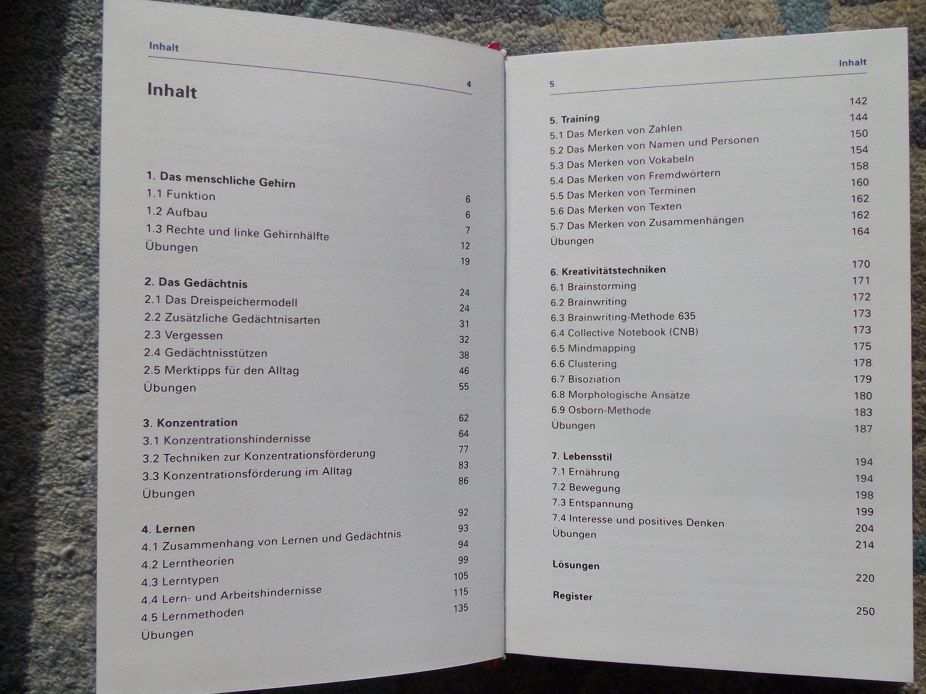 Libri: Das große Buch der Gedächtnistechniken – Usato da Uster venduto da urs_75by 2